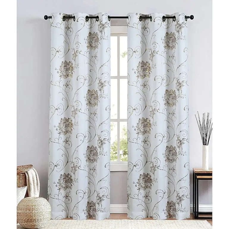 Regal Home Hendrix Grommet Top Blackout Set of 2 Curtain Panel