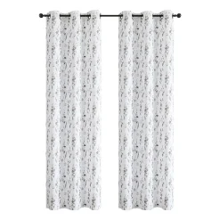 Regal Home Isla Printed Grommet Top Energy Saving Blackout Set of 2 Curtain Panel