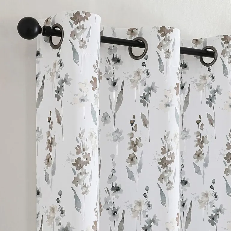 Regal Home Isla Printed Grommet Top Energy Saving Blackout Set of 2 Curtain Panel