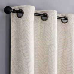 Regal Home Joelle Embossed Grommet Top Energy Saving Blackout Set of 2 Curtain Panel