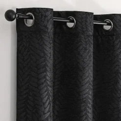 Regal Home Joelle Embossed Grommet Top Energy Saving Blackout Set of 2 Curtain Panel