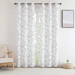 Regal Home Kelvis Printed Grommet Top Energy Saving Blackout Set of 2 Curtain Panel