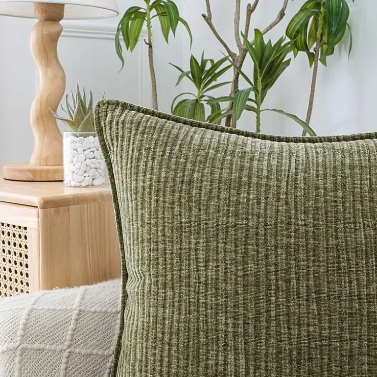 Regal Home Lila Ribbed Down Alt 20x20 Square Throw Pillow