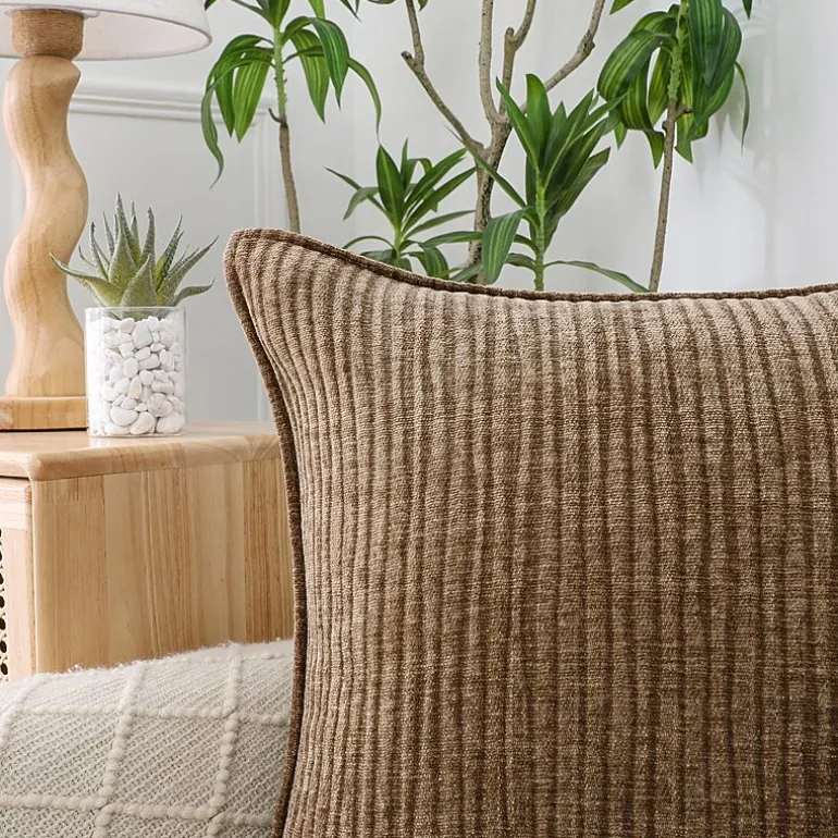 Regal Home Lila Ribbed Down Alt 20x20 Square Throw Pillow