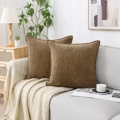 Regal Home Lila Ribbed Down Alt 20x20 Square Throw Pillow