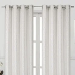 Regal Home Mackenna Jacquard Grommet Top Light-Filtering Set of 2 Curtain Panel