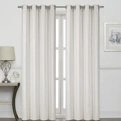 Regal Home Mackenna Jacquard Grommet Top Light-Filtering Set of 2 Curtain Panel
