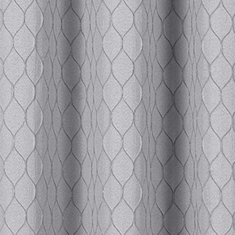 Regal Home Mackenna Jacquard Grommet Top Light-Filtering Set of 2 Curtain Panel