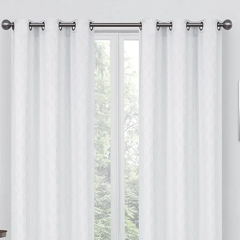 Regal Home Mackenna Jacquard Grommet Top Light-Filtering Set of 2 Curtain Panel