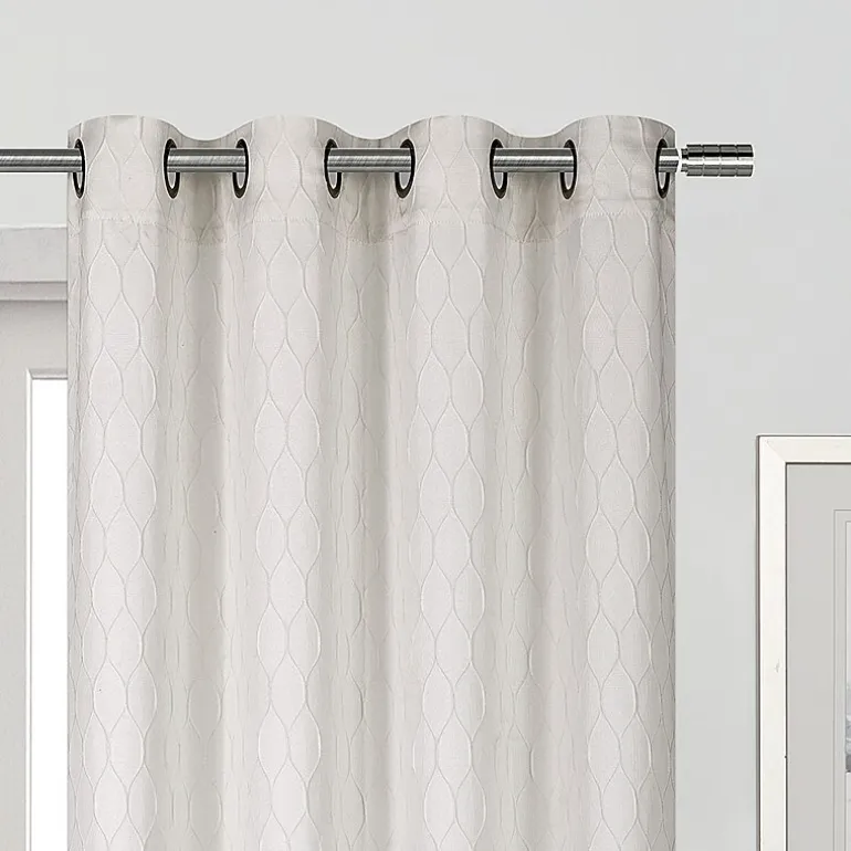 Regal Home Mackenna Jacquard Grommet Top Light-Filtering Set of 2 Curtain Panel