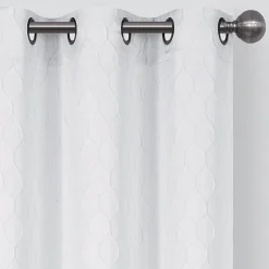 Regal Home Mackenna Jacquard Grommet Top Light-Filtering Set of 2 Curtain Panel