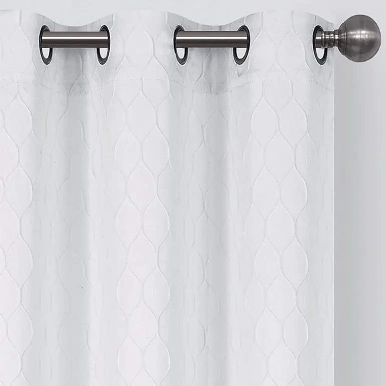 Regal Home Mackenna Jacquard Grommet Top Light-Filtering Set of 2 Curtain Panel