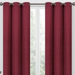 Regal Home Mackenna Jacquard Grommet Top Light-Filtering Set of 2 Curtain Panel