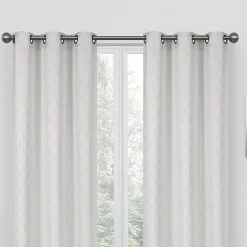 Regal Home Mackenna Jacquard Grommet Top Light-Filtering Set of 2 Curtain Panel