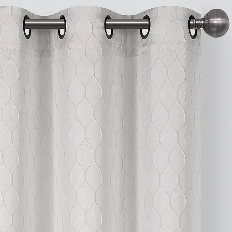 Regal Home Mackenna Jacquard Grommet Top Light-Filtering Set of 2 Curtain Panel