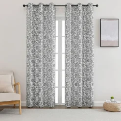 Regal Home Norwood Printed Grommet Top Blackout Set of 2 Curtain Panel