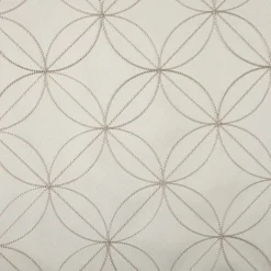 Regal Home Perth Geometric Embroidery Rod Pocket Blackout Set of 2 Curtain Panel