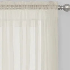 Regal Home Solid Voile Rod Pocket Sheer Single Curtain Panel