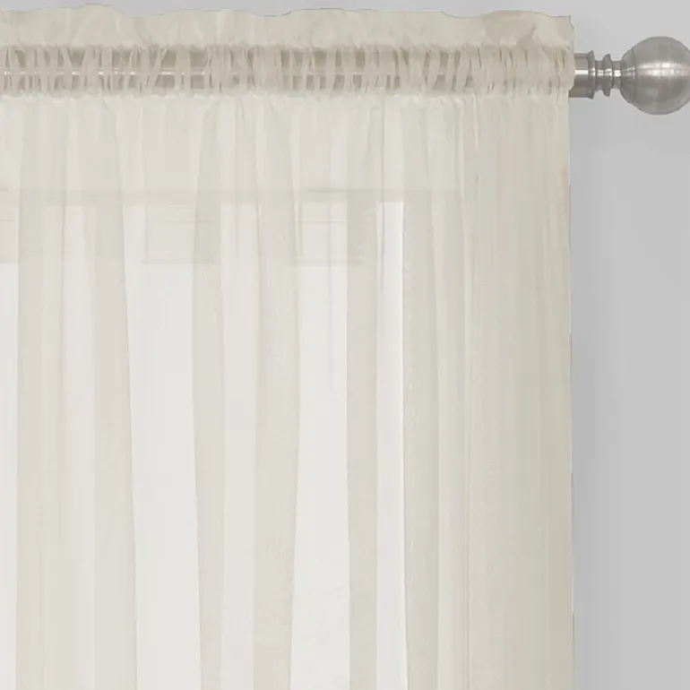 Regal Home Solid Voile Rod Pocket Sheer Single Curtain Panel