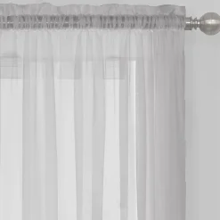 Regal Home Solid Voile Rod Pocket Sheer Single Curtain Panel