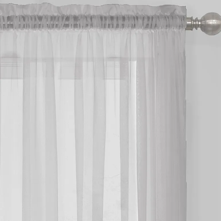 Regal Home Solid Voile Rod Pocket Sheer Single Curtain Panel