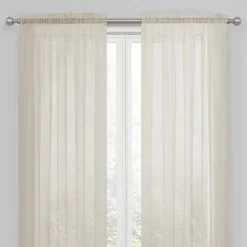 Regal Home Solid Voile Rod Pocket Sheer Single Curtain Panel