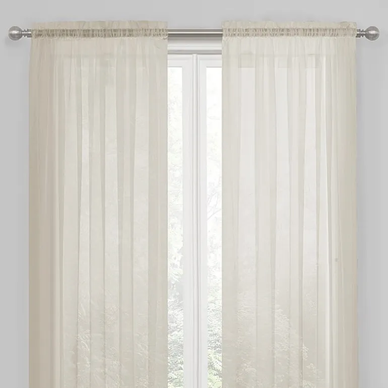 Regal Home Solid Voile Rod Pocket Sheer Single Curtain Panel
