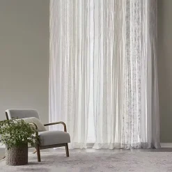 Regal Home Solid Voile Rod Pocket Sheer Single Curtain Panel