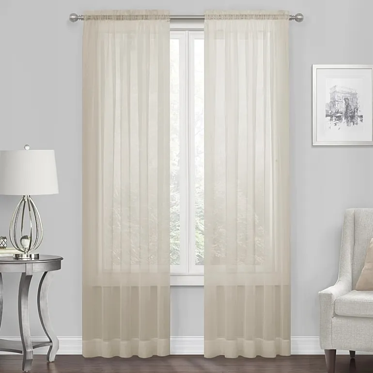 Regal Home Solid Voile Rod Pocket Sheer Single Curtain Panel