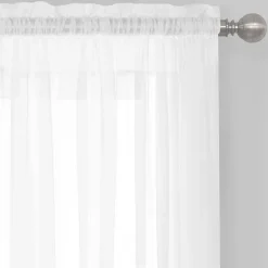 Regal Home Solid Voile Rod Pocket Sheer Single Curtain Panel