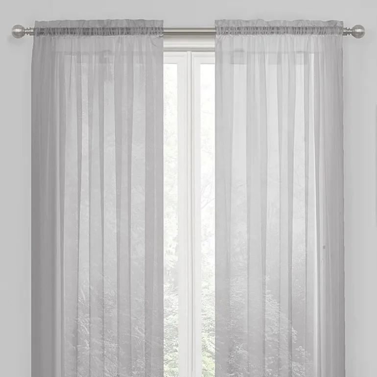 Regal Home Solid Voile Rod Pocket Sheer Single Curtain Panel