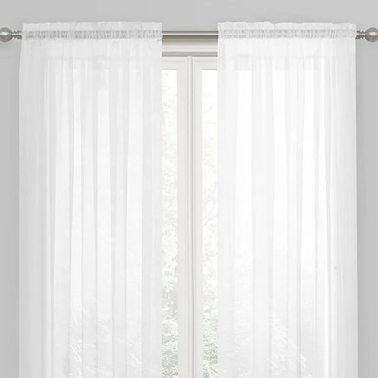 Regal Home Solid Voile Rod Pocket Sheer Single Curtain Panel