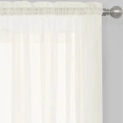 Regal Home Solid Voile Rod Pocket Sheer Single Curtain Panel