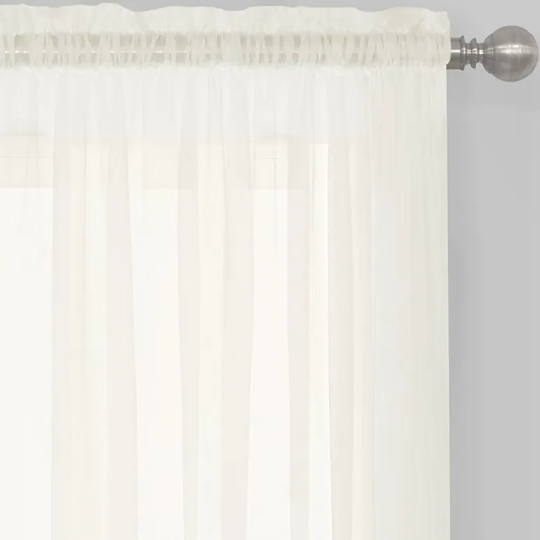Regal Home Solid Voile Rod Pocket Sheer Single Curtain Panel