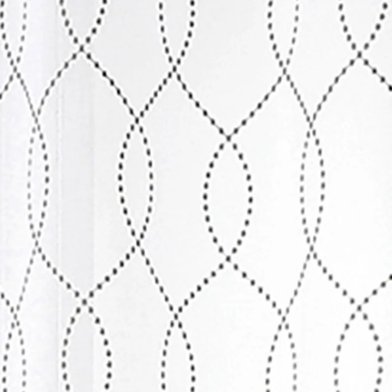 Regal Home Starbust Grommet Top Energy Saving Embroidered Sheer Set of 2 Curtain Panel