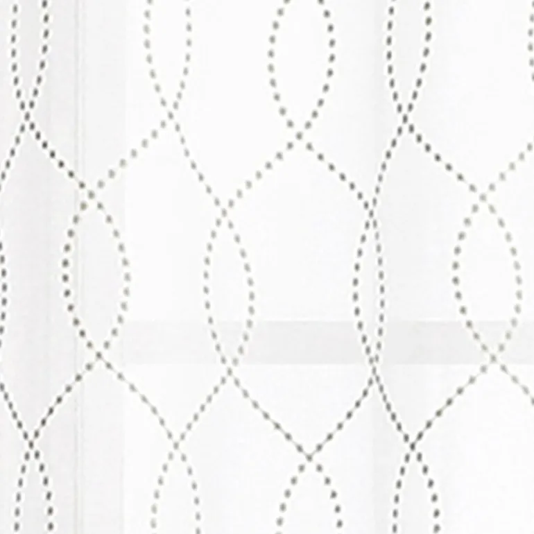 Regal Home Starbust Grommet Top Energy Saving Embroidered Sheer Set of 2 Curtain Panel