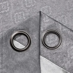 Regal Home Tobias Grommet Top Energy Saving Embossed Blackout Set of 2 Curtain Panel