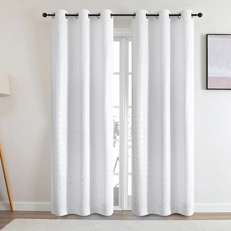 Regal Home Tobias Grommet Top Energy Saving Embossed Blackout Set of 2 Curtain Panel