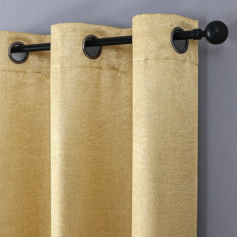 Regal Home Vista Embossed Grommet Top Energy Saving Embossed Blackout Set of 2 Curtain Panel