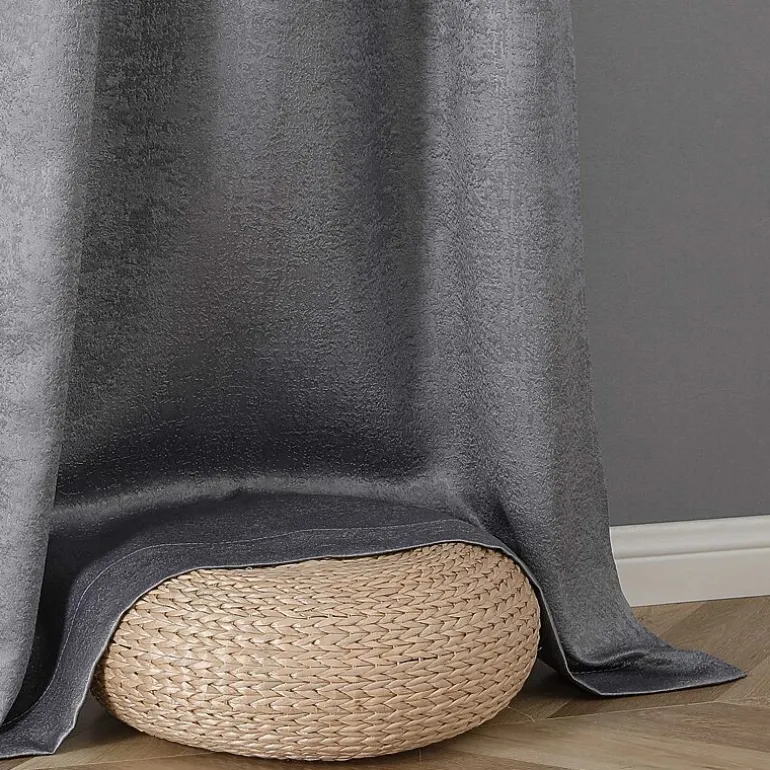 Regal Home Vista Embossed Grommet Top Energy Saving Embossed Blackout Set of 2 Curtain Panel