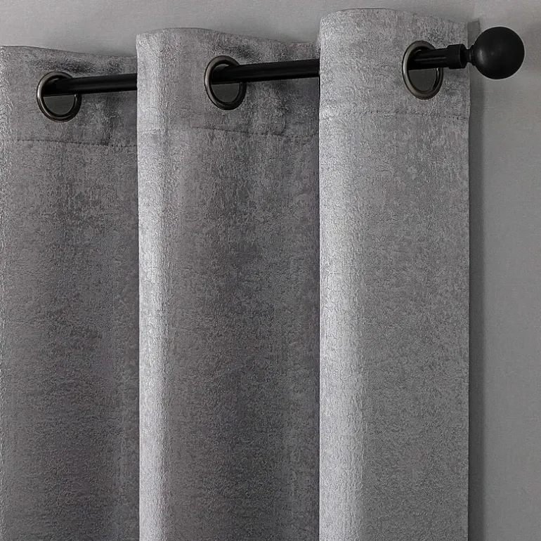 Regal Home Vista Embossed Grommet Top Energy Saving Embossed Blackout Set of 2 Curtain Panel