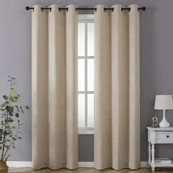 Regal Home Vista Embossed Grommet Top Energy Saving Embossed Blackout Set of 2 Curtain Panel