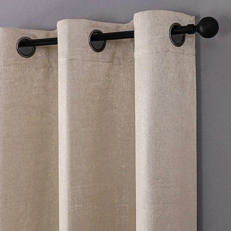 Regal Home Vista Embossed Grommet Top Energy Saving Embossed Blackout Set of 2 Curtain Panel