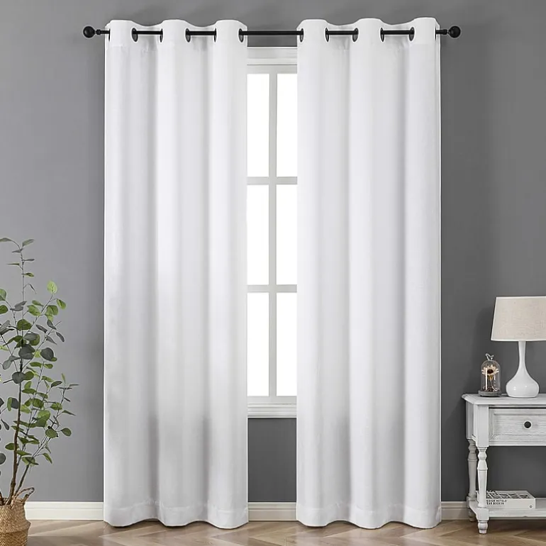 Regal Home Vista Embossed Grommet Top Energy Saving Embossed Blackout Set of 2 Curtain Panel