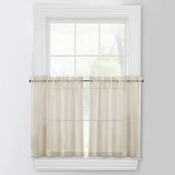 Regal Home Voile Solid 2-pc. Rod Pocket Window Tier