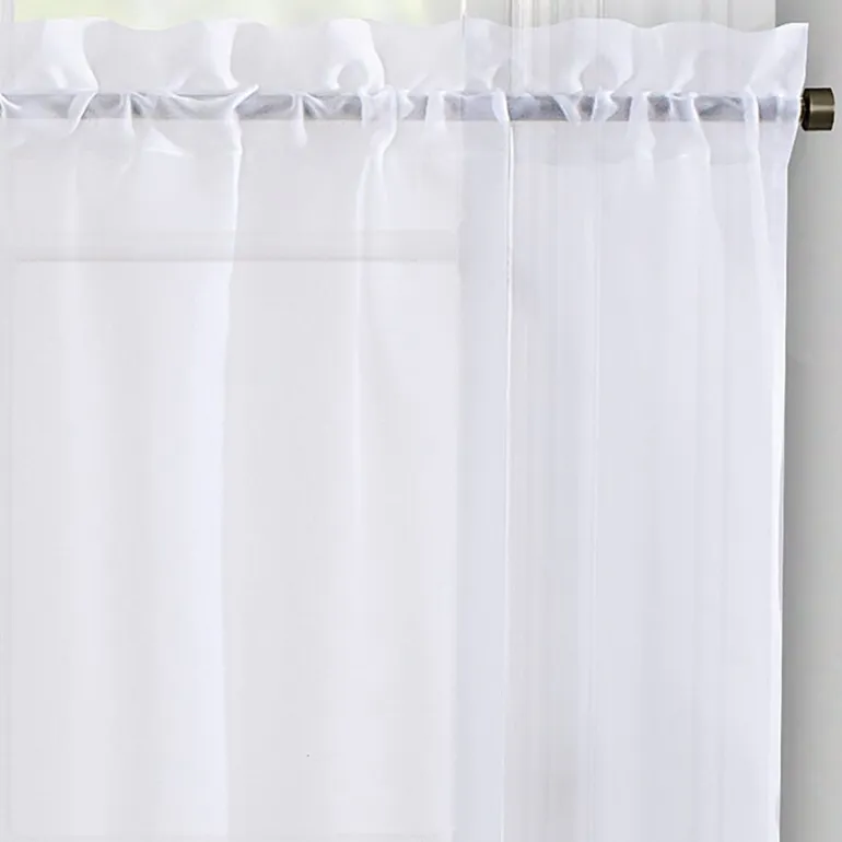 Regal Home Voile Solid 2-pc. Rod Pocket Window Tier