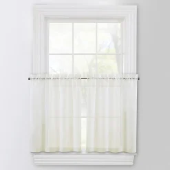 Regal Home Voile Solid 2-pc. Rod Pocket Window Tier