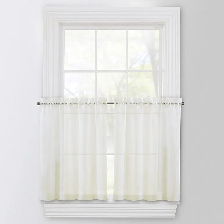 Regal Home Voile Solid 2-pc. Rod Pocket Window Tier
