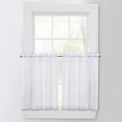 Regal Home Voile Solid 2-pc. Rod Pocket Window Tier