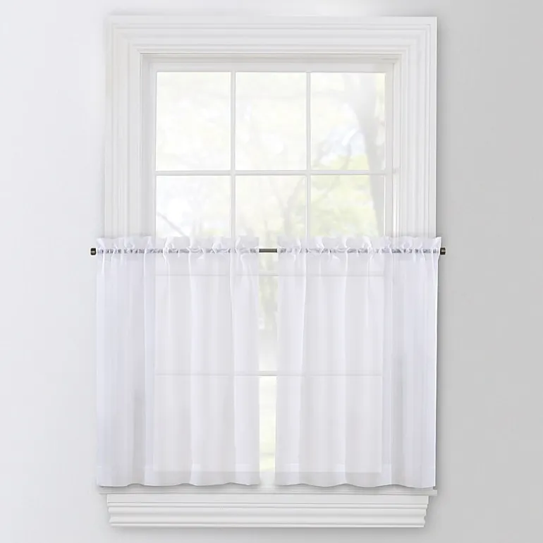 Regal Home Voile Solid 2-pc. Rod Pocket Window Tier